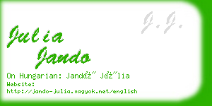 julia jando business card